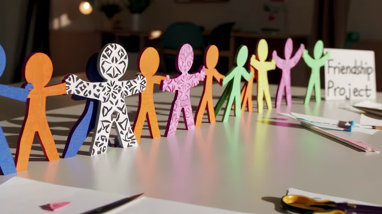 Friendship Project: Colorful Paper People