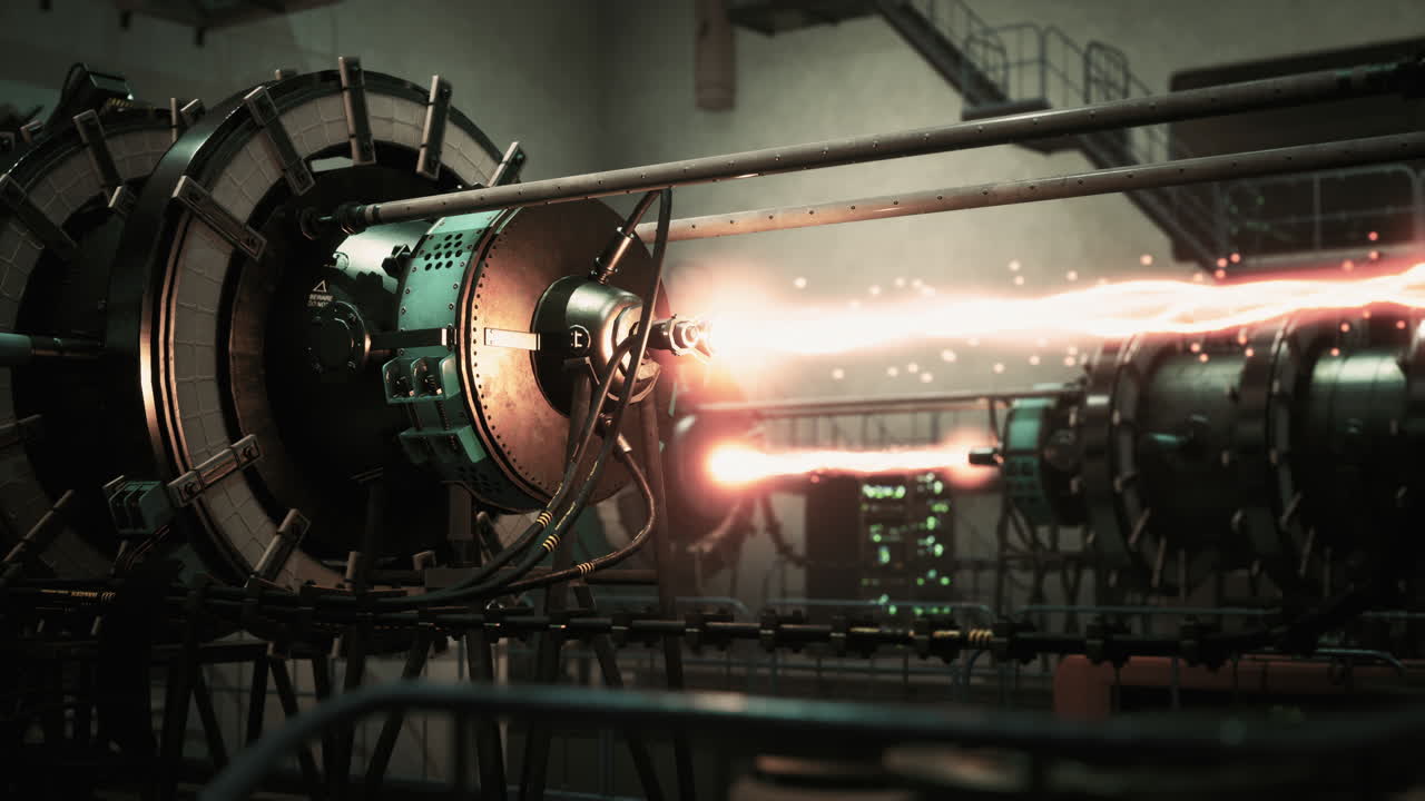 개념적인 하이테크 전력 열핵 또는 핵 원자로