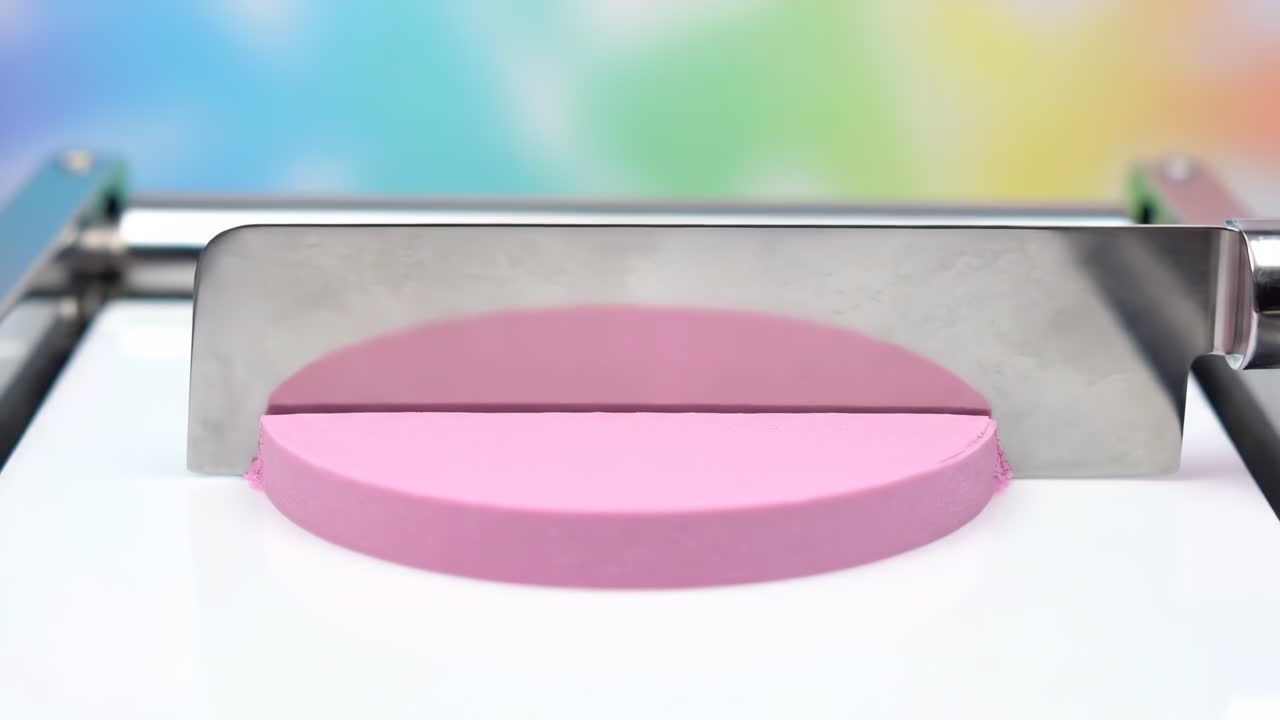 Kinetic sand being cut