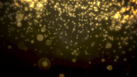 yellow bokeh and particles falling happy new year and merry christmas 1