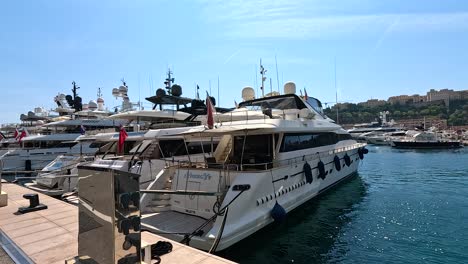 yachts moored at monte carlo harbor