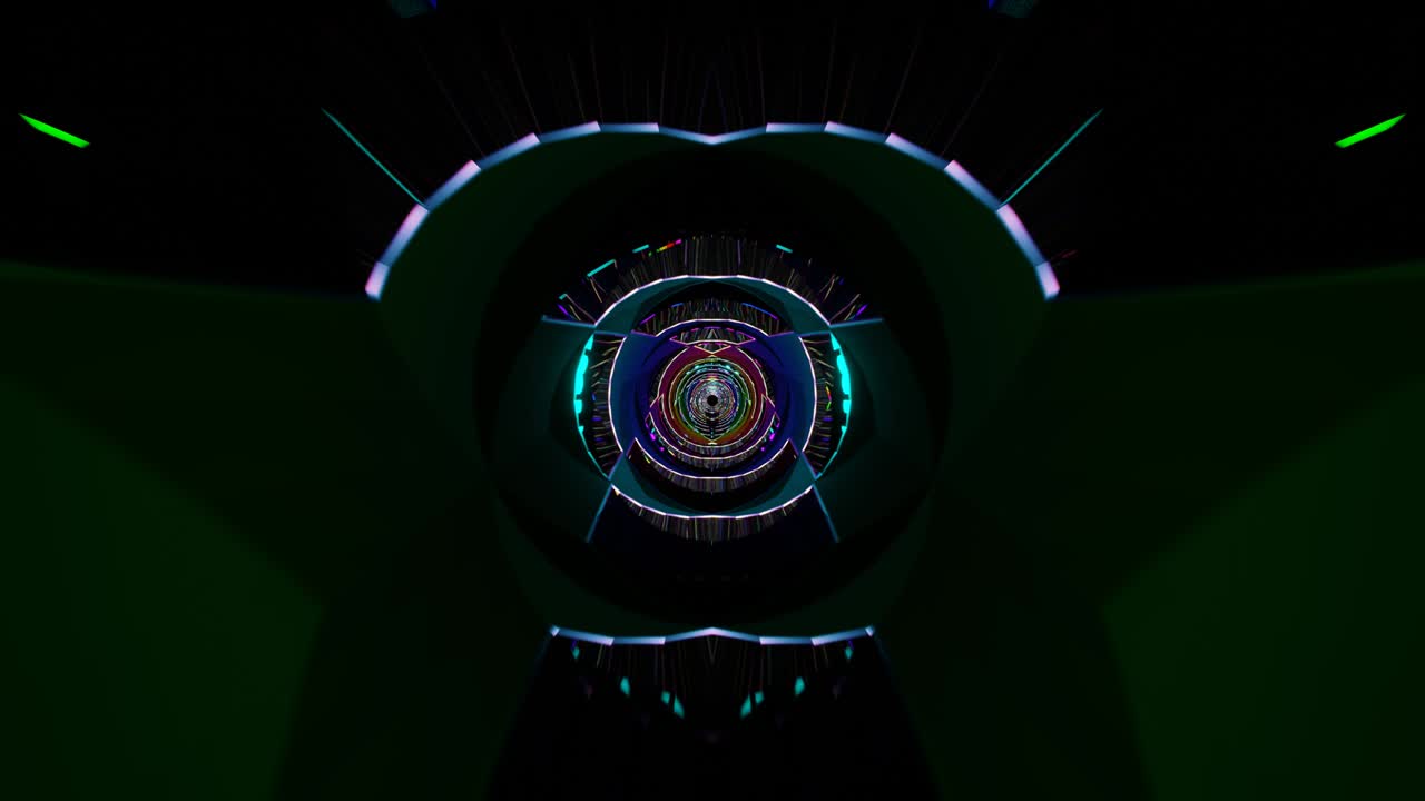 4K 3D animation. Abstract futuristic geometric shapes background