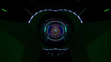 animación 3d en 4k: formas geométricas futuristas abstractas en el fondo