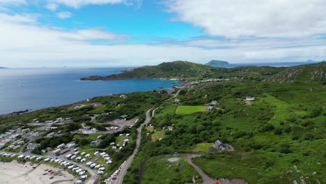 aerial view from irish coastline