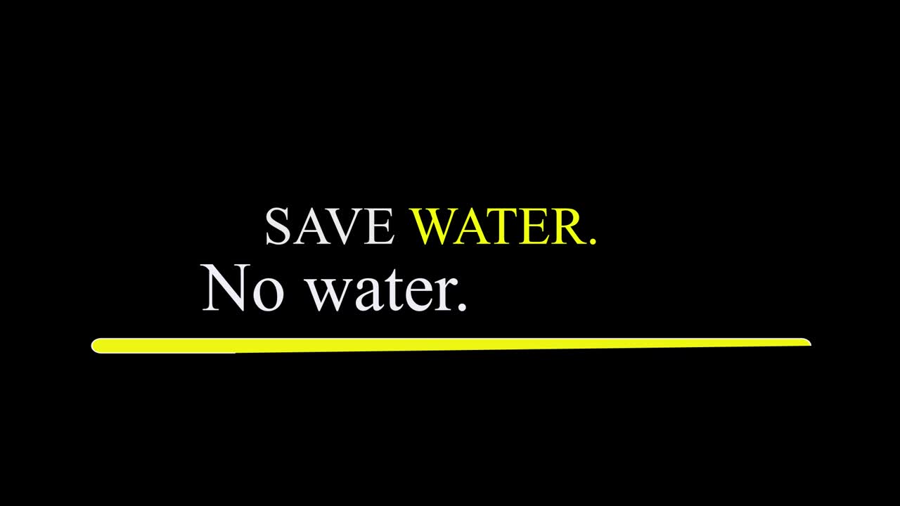 물을 절약하는 캠페인 - 물 캠페인의 그래픽 비디오