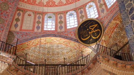 intricate details of a turkish mosque dome