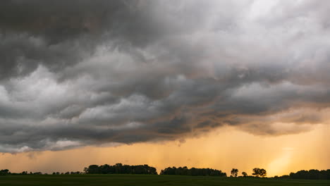 an unusual sunset as storms pass through southern wisconsin