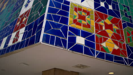 modern architecture and mosaic detail