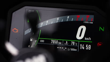 motorcycle dashboard parts - digital speedometer of a motorcycle