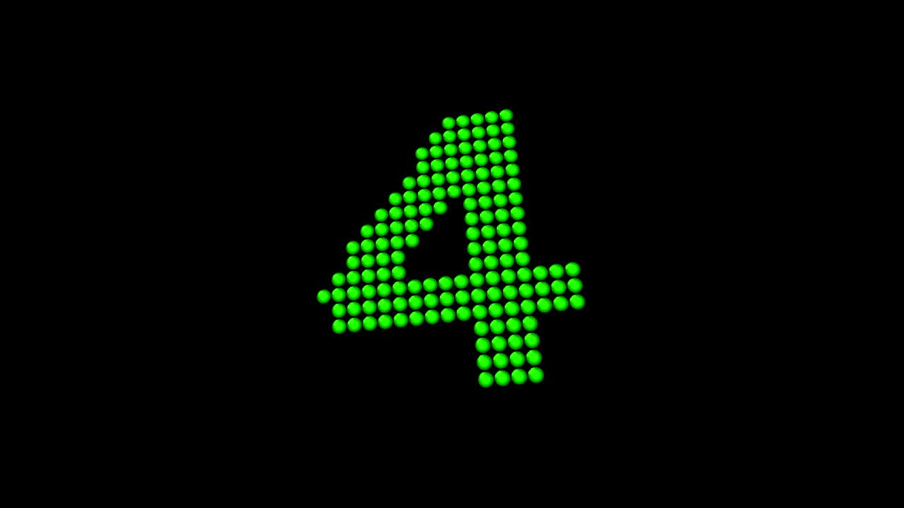 카운트다운 두 번째 간단한 색상 변형