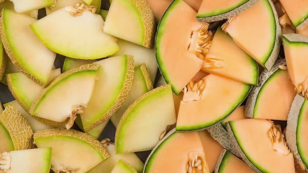 Fresh Sliced Melon. Fruit Background