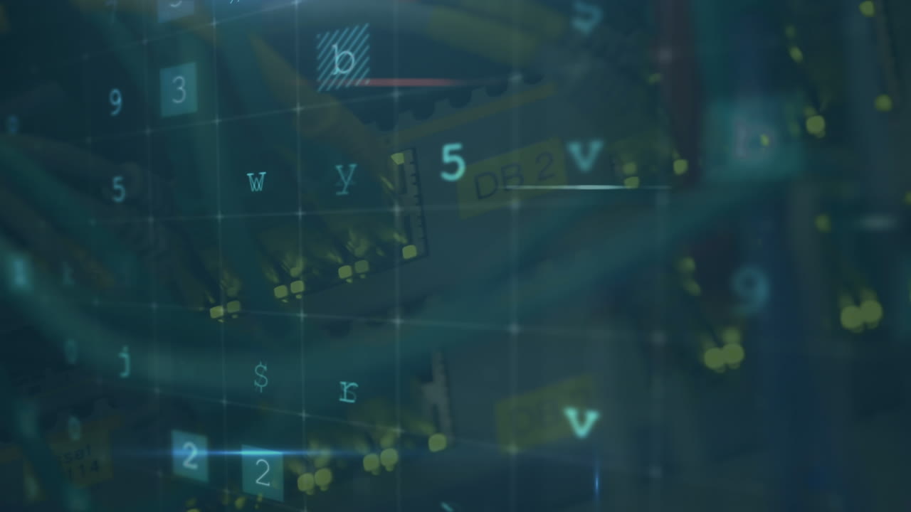 animación de alerta de ataques cibernéticos en línea y procesamiento de datos a través del servidor