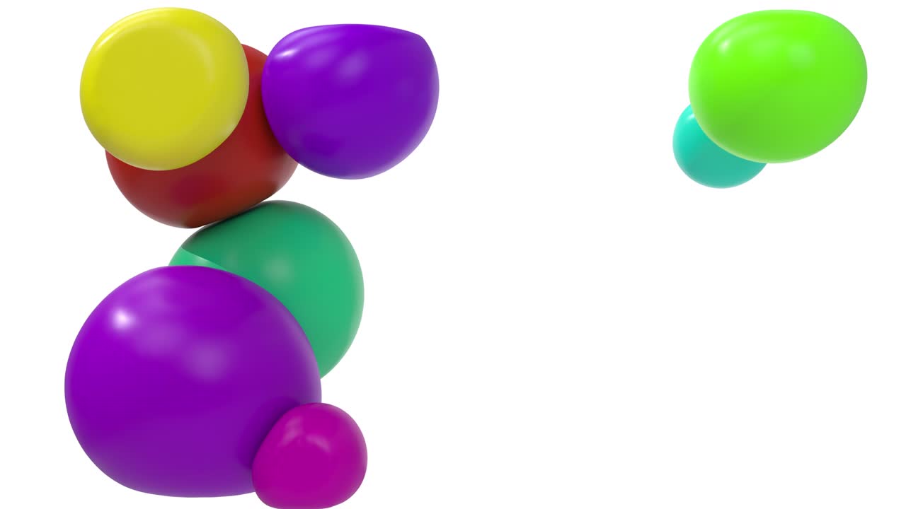 fondo de esfera de colores vibrantes que rebotan en 3d