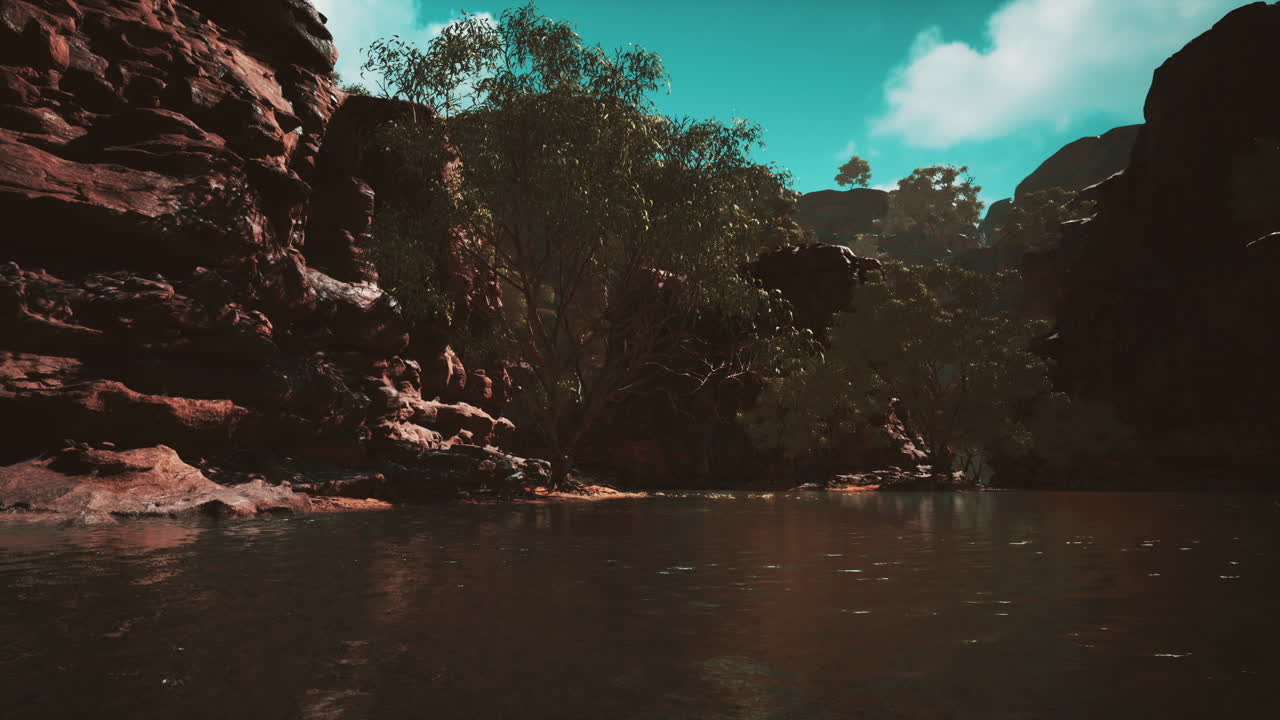 el río colorado con hermosas paredes de piedra arenisca y cañones