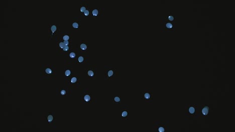 led baloons flying in the sky