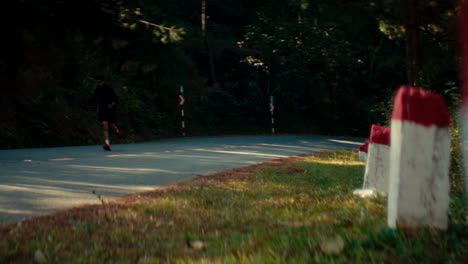 runner on a mountain trail