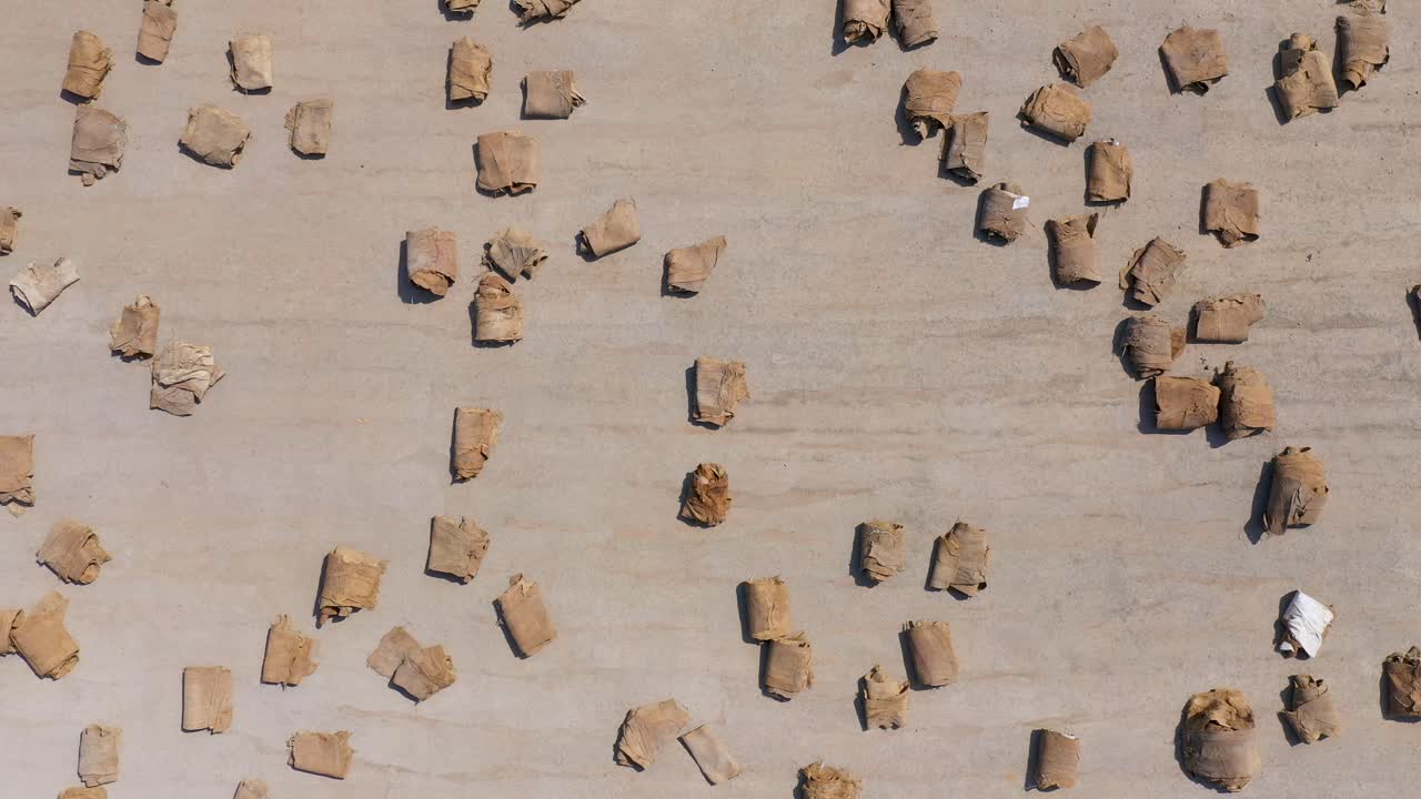 산업용 파이프라인 운송에서 바이오매스 재료로 사용되는 건조된 목재  ⁇