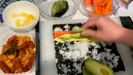 diy home made sushi rolls