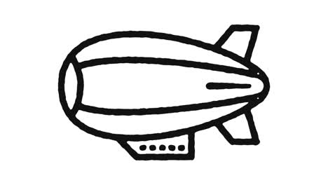 imágenes de animación de icono de zeppelin y canal alfa