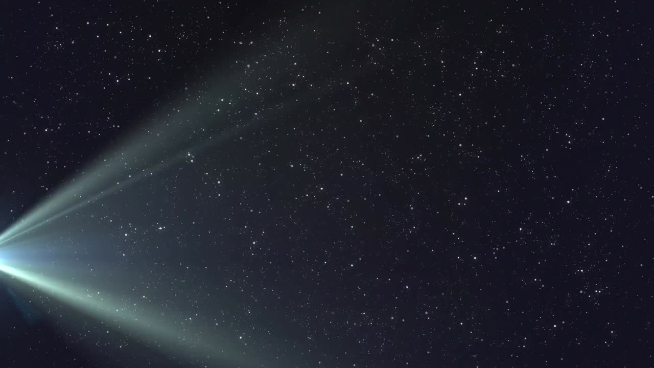 디지털 데이터 처리 및 통계 기록의 애니메이션 밤 하늘에 별이 있는 반점이 있습니다.