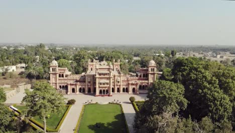 aerial view of faiz mahal palace in khairpur in pakistan