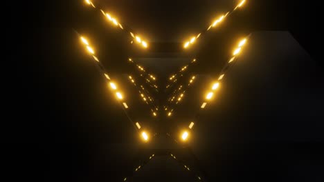 abstract futuristic tunnel with glowing geometric pattern