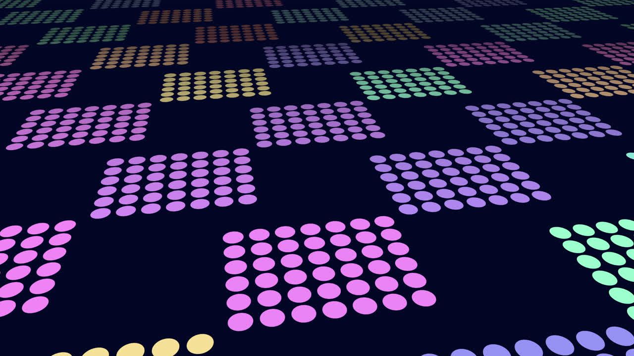 자정의 검은 캔버스 위에 박진감 넘치는 점 모자이크