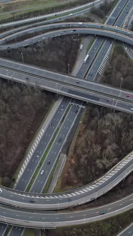 aerial view of a highway exit