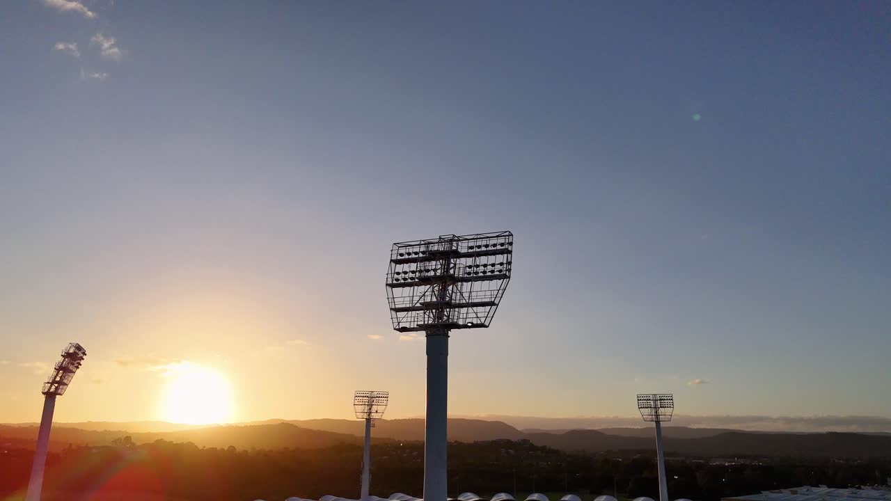 vista del atardecer del estadio y sus alrededores