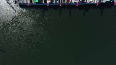 container ship in export and import business and logistics