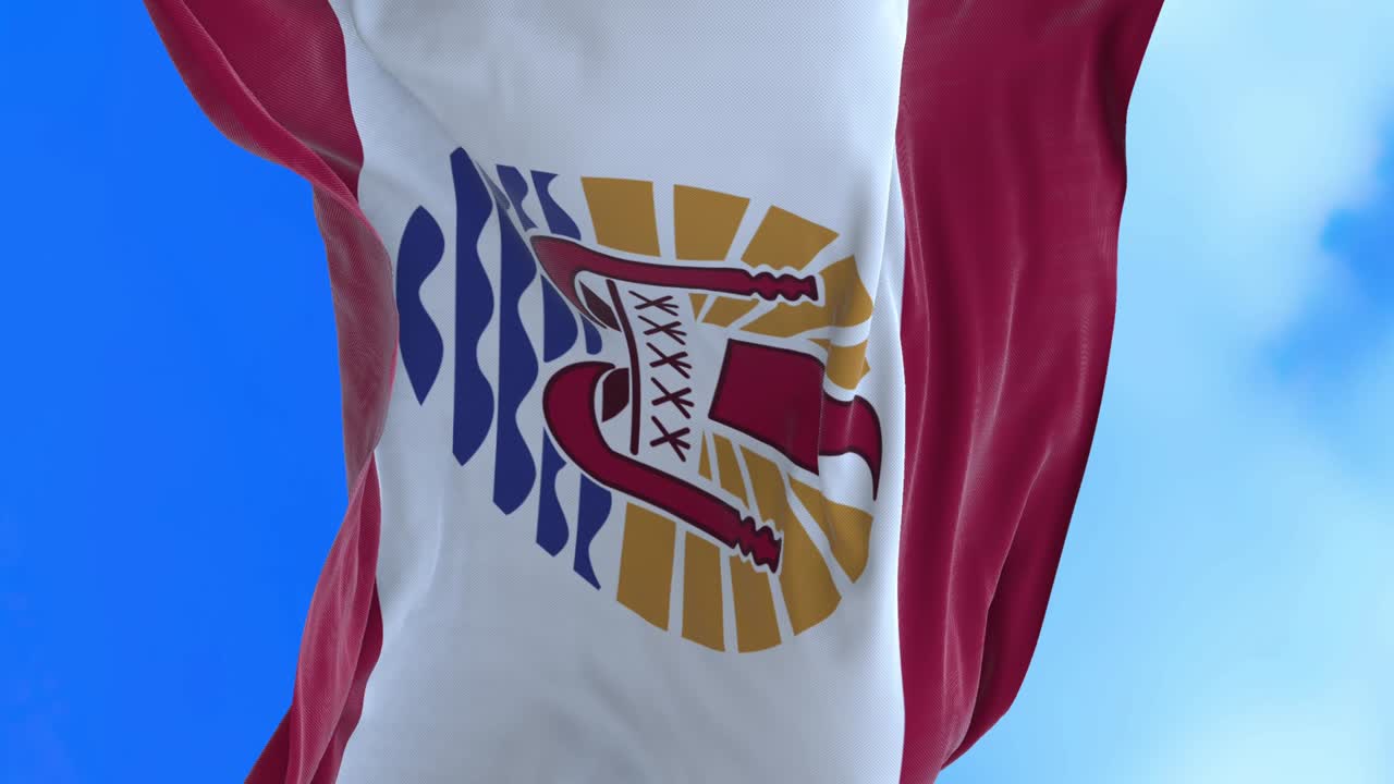 un bucle sin costuras de la bandera de la polinesia francesa.