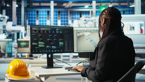 photovoltaics factory programmer analyzing data with machine learning tech