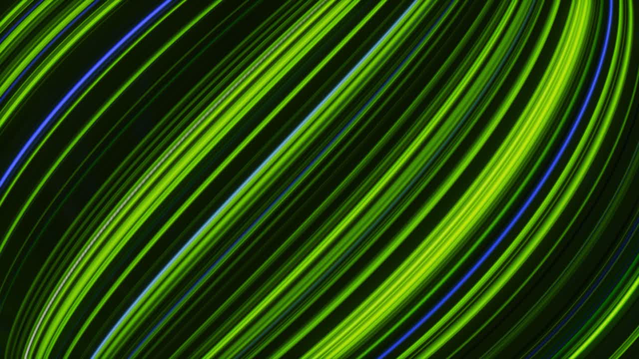 Abstract Linee rotanti verdi e blu