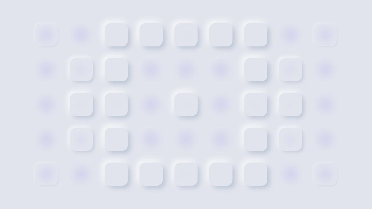Abstract Neumorphic Background with Pulsing Soft White Squares