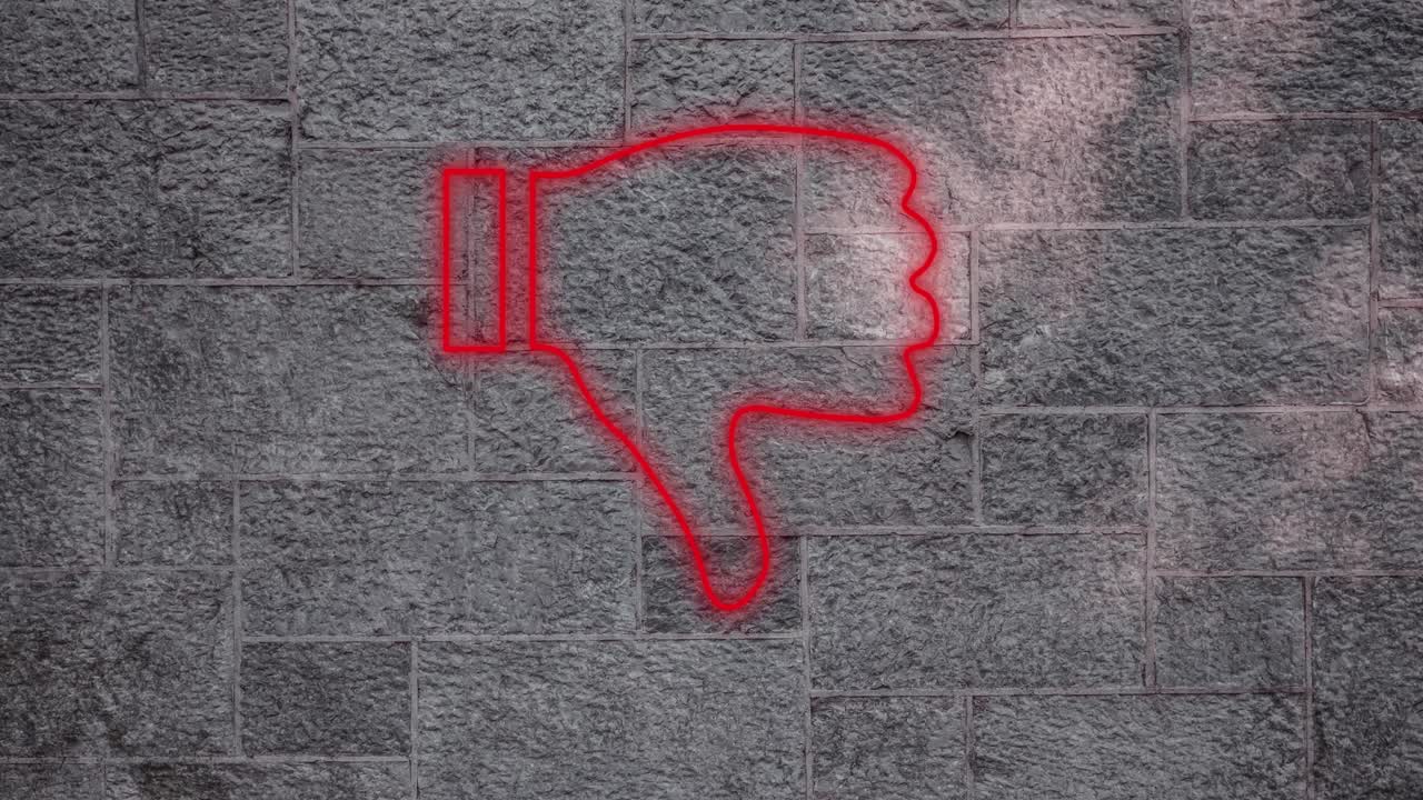 signo de corazón de neón en la pared de ladrillo 4k