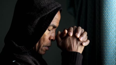 praying-to-god-with-hands-together-on-white-background-with-people-stock-video-stock-footage