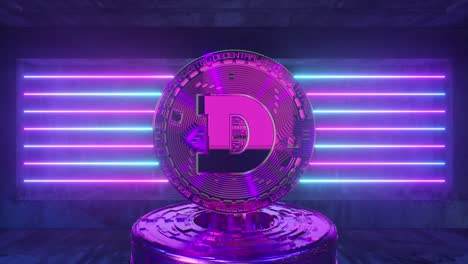 el neón bitcoin es un cyberpunk.