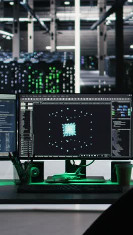 vertical video computer in data center managing network resources using node tree software