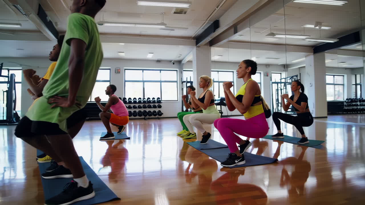 Diverse Group Workout in Gym