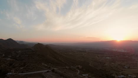 Aerial-hyperlapse-from-Mojácar,-Almeria-towards-the-mountains