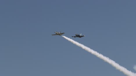 Aviones-L39-Volando-En-Formación.