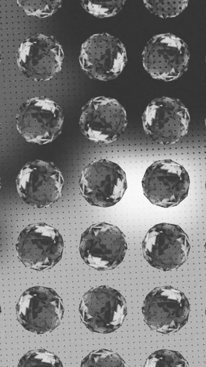 Griglia astratta di diamanti scintillanti con luce in movimento