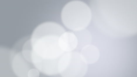 white circle centered in minimalist composition with gray bokeh background