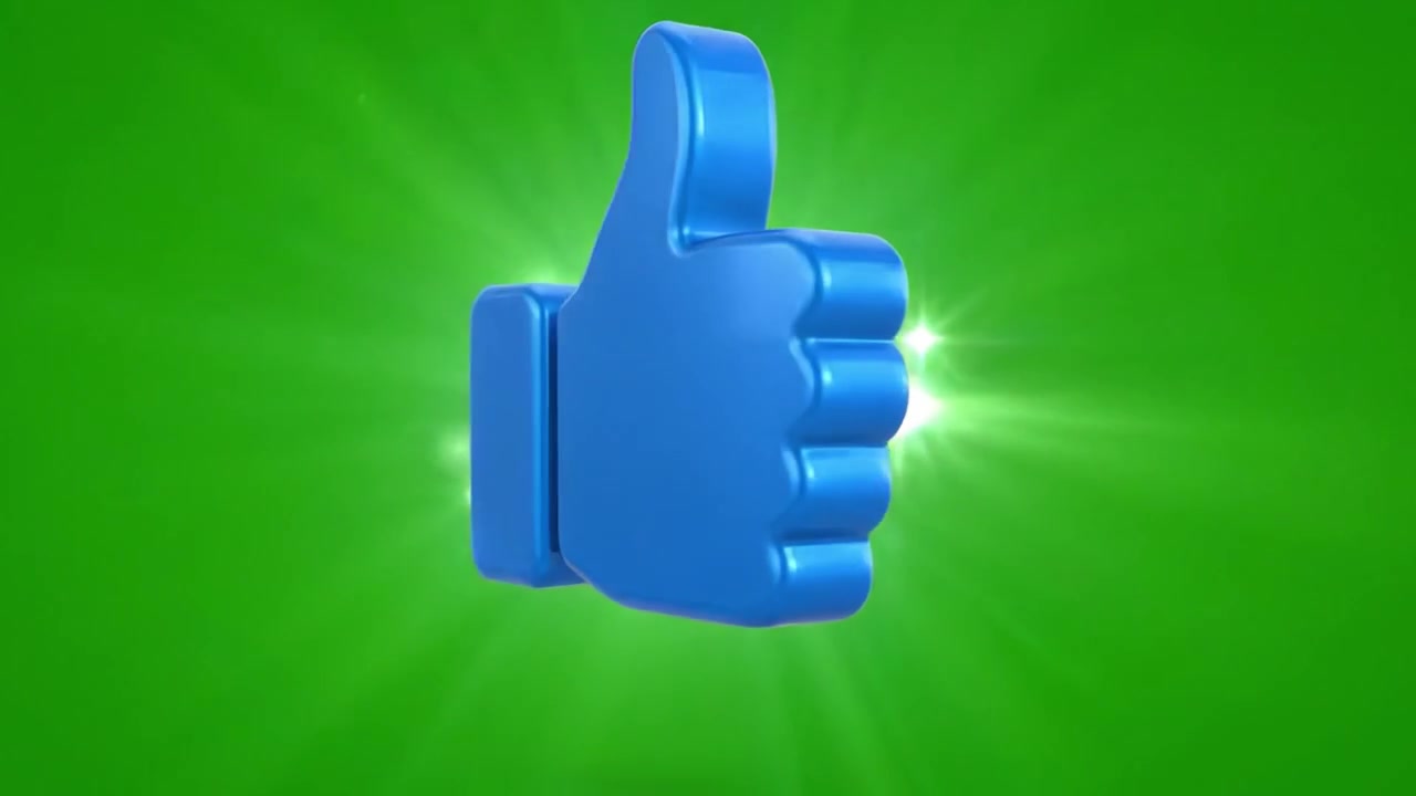 A vibrant visual showcasing a blue thumbs-up hand gesture against a bright green background, symbolizing positivity, approval, and affirmation in a modern digital context.
