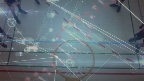 Animation-of-network-of-connections-over-basketball-players