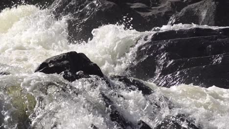 Slow-motion-of-waterfall-hitting-rock