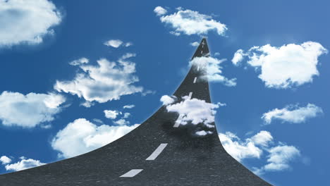 animation of street leading up to the sky