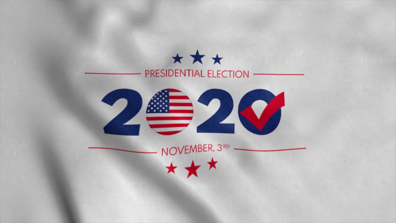Waving flag, us presidential elections 2020 concept