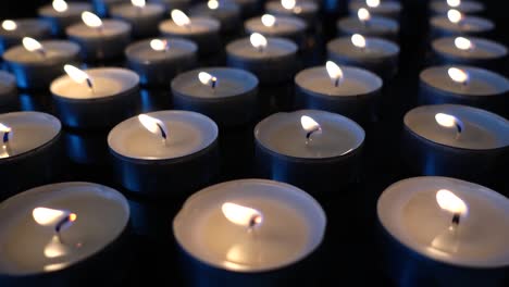 candles on a black background.