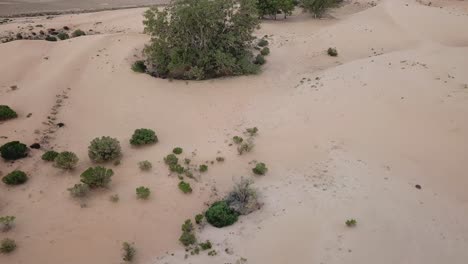 outdoor nature drone aerial pan down sand hills australia outback
